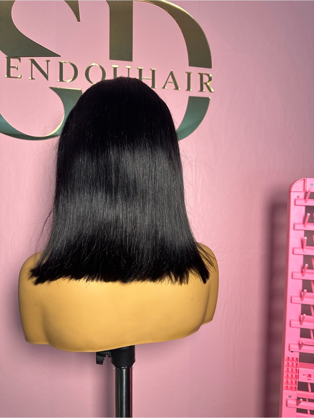 Black Straight Bob Wig 10 inch 13/4 250% Sleek Shoulder-Length Style